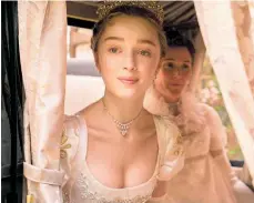  ??  ?? Phoebe Dynevor as Daphne Bridgerton and Ruth Gemmell as Lady Violet Bridgerton in a first season episode of Bridgerton.