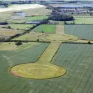  ?? Photograph: AP S (uk)/Alamy ?? An aerial view of the Thornborou­gh Henges.