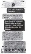  ??  ?? Texts between developer and Manatee County commission­er organizing the exclusive vaccine event.