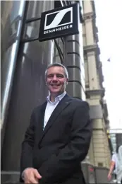  ??  ?? Peter Ogley, COO of Sennheiser Consumer Products, outside the new store entrance on Pitt Street.