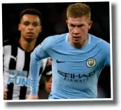  ??  ?? Kevin De Bruyne has signed on at City for another five years and wants to celebrate with a trophy-laden spell