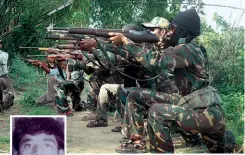  ??  ?? ARMED AND DANGEROUS A Maoist training camp; (inset) Basavraj