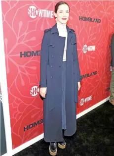  ?? — AFP file photo ?? Hall attends the ‘Homeland’ Season 8 Premiere at Museum of Modern Art on Feb 4 in New York City.