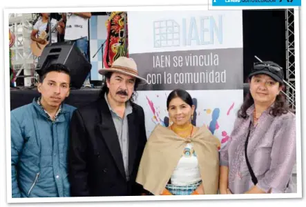  ??  ?? Israel y Fausto Arellano, Silvia Vásquez y Adulcir Saad, organizado­res de la celebració­n con el auspicio del Instituto de Altos Estudios Nacionales.