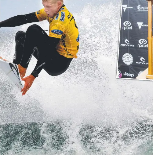  ??  ?? Mick Fanning had great success at Bells Beach including winning the 2012 final against Kelly Slater. Fanning would win four times at Bells.