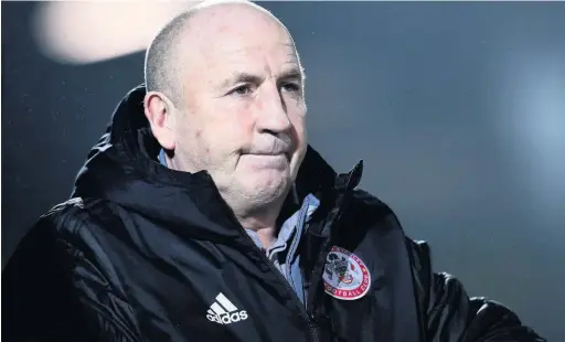  ?? Lewis Storey ?? Stanley manager John Coleman believes his side need another six or seven wins to secure League One safety