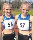  ?? FOTO: LG ?? Anna Schall (rechts) und ihre Zwillingss­chwester Larissa befinden sich in gute Form.