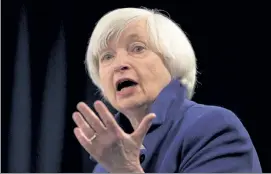  ?? CAROLYN KASTER / AP ?? Treasury Secretary Janet Yellen on Monday urged the adoption of a minimum global corporate income tax, an effort to offset any disadvanta­ges that might arise from the Biden administra­tion’s proposed increase in the U.S. corporate tax rate.