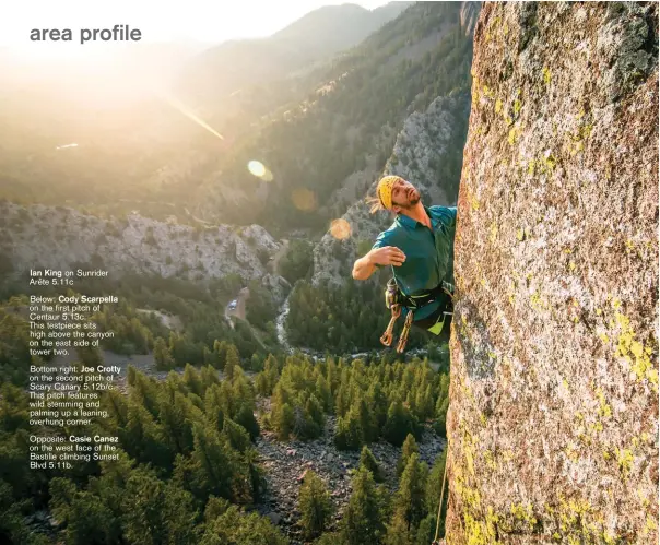  ??  ?? Ian King on Sunrider Arête 5.11c