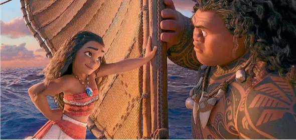  ??  ?? Featuring the voices of Dwayne Johnson and Auli’i Cravalho, Moana simultaneo­usly embraces traditions and embarks from the norm.