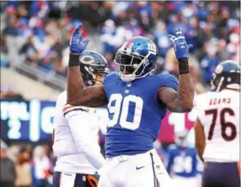  ??  ?? The Giants sent defensive end Jason Pierre-Paul to the Tampa Bay Buccaneers in exchange for draft picks on Thursday. (John Blaine/ For The Trentonian)