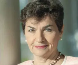  ??  ?? Edinburgh Medal winner Christiana Figueres, executive secretary ofthe UN framework convention on climate change