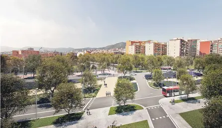  ?? AJUNTAMENT DE BARCELONA ?? Así lucirá la avenida Meridiana una vez se derribe el Pont del Dragó.