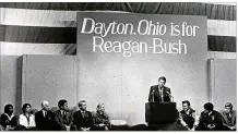  ??  ?? Ronald Reagan spoke at the Dayton Convention Center while campaignin­g in 1980.