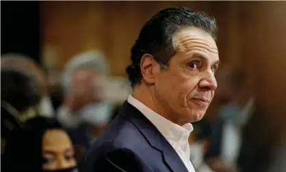  ??  ?? Andrew Cuomo is facing allegation­s that he sexually harassed or behaved inappropri­ately towards several women, including former employees and at least one reporter. Photograph: Seth Wenig/EPA