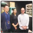  ?? Catherine Bigelow / Special to The Chronicle ?? Park Life proprietor­s
Derek Song (left), Marina Luz and Jamie Alexander at their Fog pop-up.