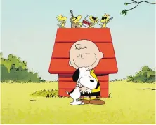  ?? APPLE TV PLUS ?? Snoopy and Charlie Brown hug in a scene from The Snoopy Show, produced by Halifax-headquarte­red media company WildBrain.