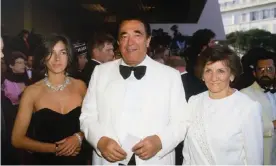 ??  ?? From left: Ghislaine, Robert and Elisabeth Maxwell at Cannes in 1987. Photograph: Steve Wood/REX/Shuttersto­ck