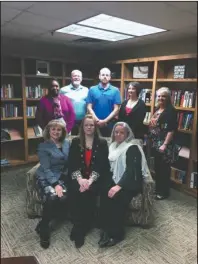  ?? Submitted photo ?? WEST SHORES: Seated, from left, are Carole Lacey, Tabatha Fox and Joanna Funderburk, and standing, from left, are Lavonda Evans, John Linehan, Justin McNiel, Sara Jester and Tina Kennedy.