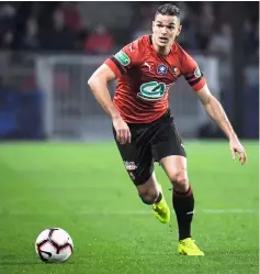  ?? — AFP photo ?? Ben Arfa runs with the ball during the French Cup quarter-final match between Stade Rennais and US Orleans Loiret Football at the Roazhon Park stadium in Rennes, northweste­rn France in this Feb 27 file photo.