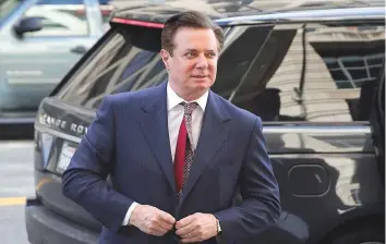  ?? Reuters ?? Former Trump campaign manager Paul Manafort arrives for arraignmen­t on a third supersedin­g indictment against him by Special Counsel Robert Mueller, on charges of witness tampering, at the US District Court in Washington in June.