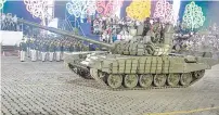  ??  ?? Un tanque ruso, en Managua en 2016 para exhibir un negocio por 80 mdd por la venta de 50 unidades de ese tipo de Rusia a Nicaragua.