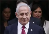  ?? ALBERTO PEZZALI — THE ASSOCIATED PRESS FILE ?? Israeli Prime Minister Benjamin Netanyahu leaves 10 Downing Street after a meeting with Britain's Prime Minister Rishi Sunak in London on March 24.