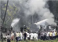  ??  ?? Relatives of passengers on a Boeing 737 that crashed with more than 100 passengers on-board arrive near the airport terminal in Havana, Cuba, last Friday.