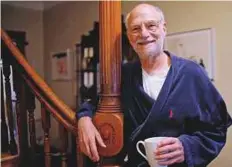  ?? Reuters ?? Michael Rosbash smiles with the knowledge that he is one of the winners of the 2017 Nobel Prize in Physiology, at his home in Newton, Massachuse­tts, yesterday.