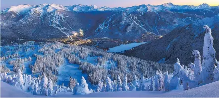  ?? DAVID MCCOLM ?? The jaw-dropping scenery at Whistler and Blackcomb ski area is just part of the appeal.