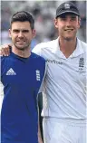  ??  ?? James Anderson and Staurt Broad.
