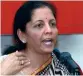  ??  ?? Nirmala Sitharaman