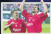  ??  ?? WINNERS Babbel and Michael Owen in 2001 UEFA Cup final