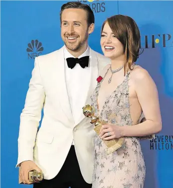  ?? Foto: Reuters ?? Muzikálový favorit La La Land (na snímku Emma Stone a Ryan Gosling) získal sedm sošek.