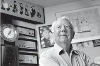  ?? AP Photo/Craig Ruttle ?? In this Aug. 16, 2010, file photo, Mort Walker, the artist and author of the Beetle Bailey comic strip, stands in his studio in Stamford, Conn. On Saturday, a family member said the comic strip artist has died. He was 94.