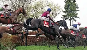  ?? Picture: David Davies/PA ?? Grand National hopeful Delta Work (No 4), pictured on the way to victory in the Glenfarcla­s Chase at the Cheltenham Festival, is a class horse with form, writes Jim Beavis