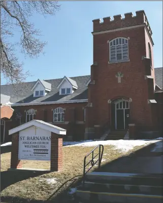  ?? PHOTO BY COLLIN
GALLANT ?? St. Barnabas Anglican Church in Medicine Hat is pictured in late March. With public gatherings like church masses heavily limited in Alberta under pandemic restrictio­ns, houses of worship are moving services online to connect with congregati­ons and offer solace in troubled times.