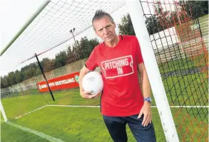  ?? PICTURE: Doug Peters/pa Wire ?? Ex-footballer Stuart Pearce at the ground of Thame United FC in Oxfordshir­e to announce his role as ambassador of a new multi-million pound investment programme by GVC called Pitching In