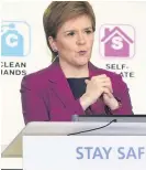  ??  ?? FIRST STEP Nicola Sturgeon yesterday