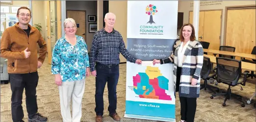  ?? Photo contribute­d ?? Endowment Fund (from left to right): Curtis Goodman, Kathy Koenig, Jim Leitch, Charleen Davidson.