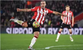  ?? ?? Oriol Romeu scores Southampto­n’s second goal on 88 minutes. Photograph: Tony Obrien/ Reuters