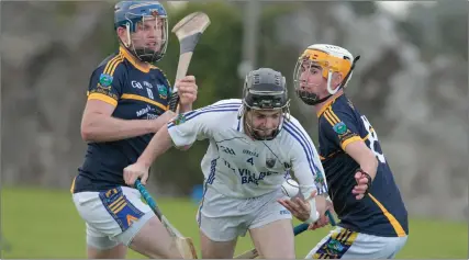  ??  ?? Dromina’s Billy Naughton breaks out of defence during last weekend’s Hibernian Hotel North Cork Junior A Hurling Final against Ballyhooly in Buttevant. Photo by Eric Barry