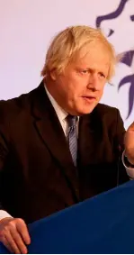  ??  ?? ANY PORT IN A STORM: Boris Johnson