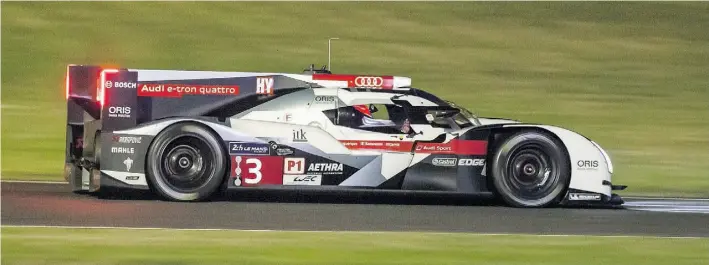  ?? Photos: Darren Begg/Driving ?? Running its R18 E-tron Quattro, a hybrid turbodiese­l that produces over 1,000 hp in a racer lighter than a Nissan Micra, Audi took first and second place in the 24 Hours of Le Mans