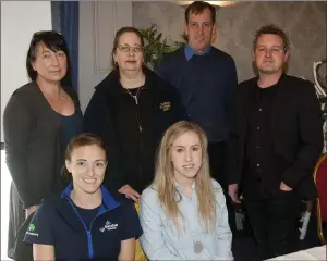  ??  ?? Fiona Downes for the local volunteer centre, Corey Bateman and Jim Callery from Wicklow County Council, Ian Davis from PURE, Lorraine Grant from Seiche training and An Taisce’s Camilla Tunney at the Youth Marine litter seminar in the Arklow bay hotel