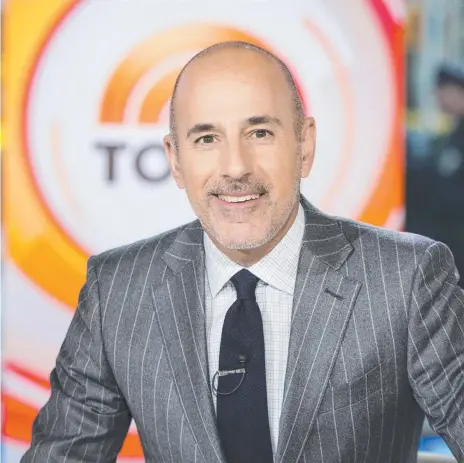  ?? Picture: NBC via AP ?? NBC sensationa­lly sacked Matt Lauer as co-host of the US Today show following allegation­s of sexual harassment.