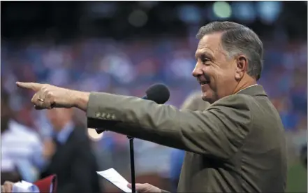  ?? THE ASSOCIATED PRESS FILE ?? Even without fans on hand, at least early on in the scheduled 60-game baseball season, Dan Baker will be at Citizens Bank Park painting his nightly verbal masterpiec­es.