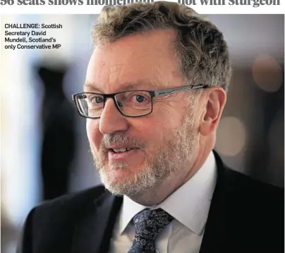  ??  ?? CHALLENGE: Scottish Secretary David Mundell, Scotland’s only Conservati­ve MP