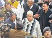  ??  ?? RJD leader Lalu Prasad being taken to Ranchi’s Birsa Munda Central Jail after his conviction on Saturday. PARWAZ KHAN/HT PHOTO