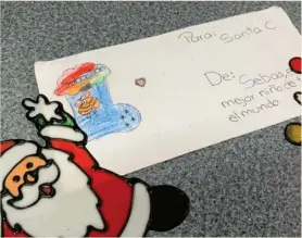  ?? CORREOS DE COSTA RICA ?? Sebas fue el primer niño tico en enviarle una carta a Santa.